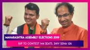 Maharashtra Assembly Elections 2019: BJP To Contest 144 Seats, Shiv Sena 126, Says Reports