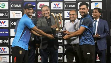 Bangladesh, Afghanistan Share Tri-Nation T20 Trophy as Rain Washes Out Final at Sher-e-Bangla National Stadium in Dhaka