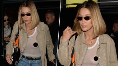 Bella Hadid Exudes Confidence As She Steps Out In A Sheer White Top With Her Bare Essentials On Display - View Pics