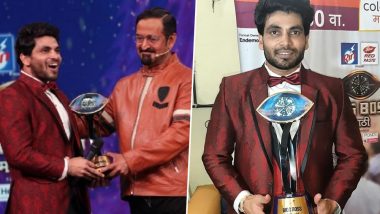 Bigg Boss Marathi 2 Winner: Shiv Thakare Wins the Controversial Reality Show, Host Mahesh Manjrekar Handover the Trophy