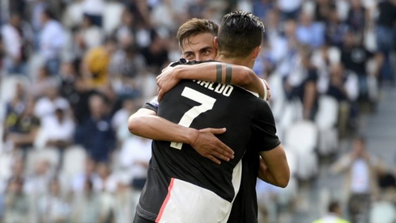 Cristiano Ronaldo Kisses Paulo Dybala During Juventus vs Inter Milan Post-Match Interview; Argentine Player Blushes (Watch Video)