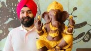 Chocolate Ganpati of Ludhiana is Back on Ganesh Chaturthi 2019! Restaurateur Harjinder Singh Kukreja Installs 100-Kg Idol, Chocolate Milkshake to be Distributed Among People After Visarjan