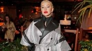 Christina Aguilera Looks Like a Disco Ball in Shiny Trench Coat at the London Fashion Week