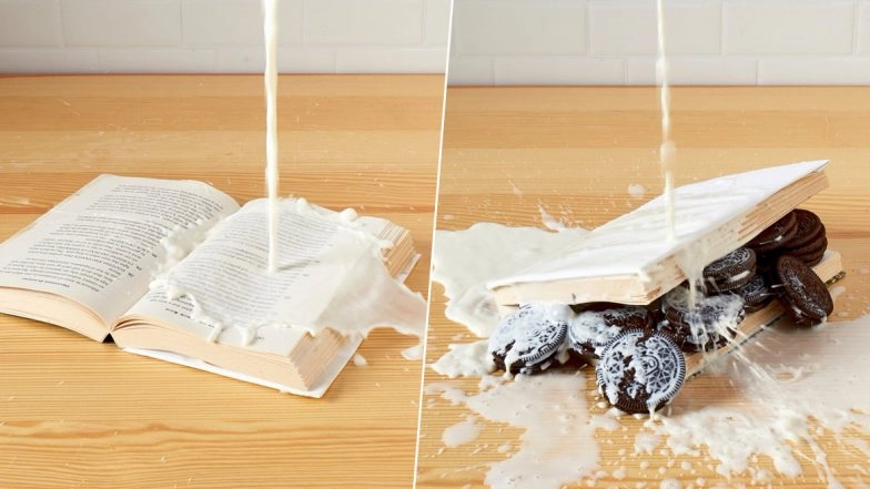 Oreo Smears Book With Milk and Cookies for 'Don't Have a Bookmark' Challenge! Publishing House Slams the Social Media Challenge Which Has People Spoiling Books