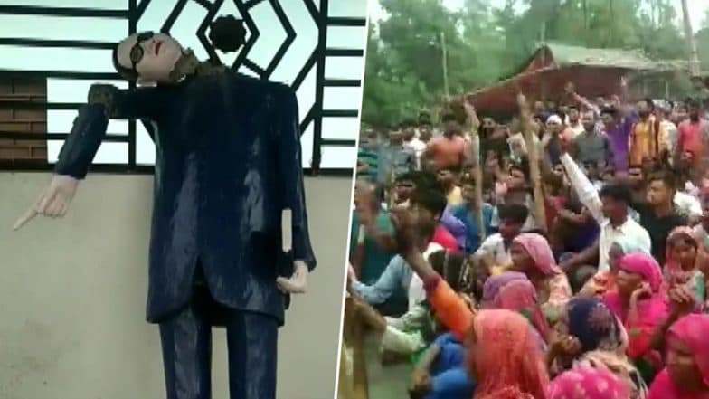 Uttar Pradesh: Dr Ambedkar Statue Vandalised in Saharanpur, Villagers Protest Uttar Pradesh: Dr Ambedkar Statue Vandalised in Saharanpur, Villagers Protest