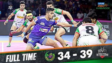 PKL 2019 Match Results: Haryana Steelers Defeat Patna Pirates 39–34