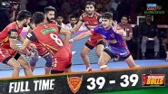 PKL 2019 Match Results: Bengaluru Bulls, Dabang Delhi Play Out 39&ndash;39 Enthralling Draw