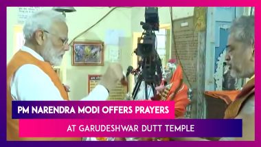 PM Narendra Modi Offers Prayers At Garudeshwar Dutt Temple On His 69th Birthday