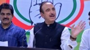 Ghulam Nabi Azad, Ambika Soni to Attend First Jammu and Kashmir Congress Executive Meet Since Article 370 Nullification