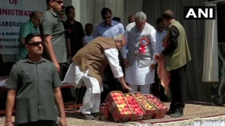 Jammu & Kashmir Governor Satyapal Malik Launches ‘Market Intervention Scheme for Apples of J&K’ to Provide Apple Growers Optimum Prices Jammu & Kashmir Governor Satyapal Malik Launches ‘Market Intervention Scheme for Apples of J&K’ to Provide Apple Growers Optimum Prices