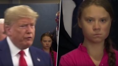 Greta Thunberg Giving Donald Trump the Evil Eye at UN Climate Change Summit Is Internet's Latest Favourite GIF!