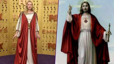 Gwendoline Christie Walks Emmy 2019 Purple Carpet Making The Internet Go, ‘JESUS CHRIST!’