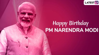 Happy Birthday, PM Narendra Modi: Messages And Wishes to Share as WhatsApp Stickers, DP, Facebook Status, Greeting Photos, Tweet to Wish The Prime Minister As He Turns 70