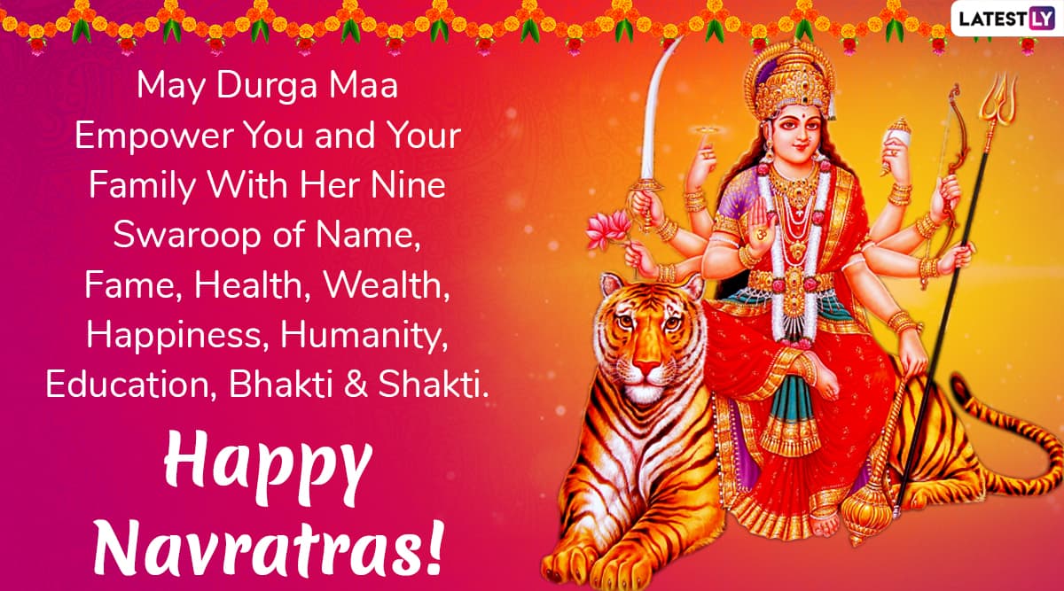 Happy Shardiya Navratri Wishes Stickers, Quotes in English, SMS, Greetings,  GIF, HD Images, and Wallpapers for Facebook, Instagram, Twitter & WhatsApp