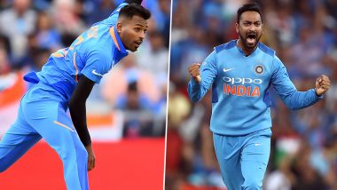 Hardik Pandya & Krunal Pandya Train in Net Against Each Other Ahead of IND vs SA T20I Series (Watch Video)