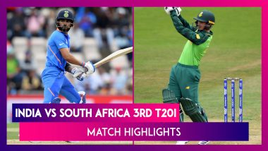 India vs South Africa, 3rd T20I Stat Highlights: Quinton de Kock Brings the Three-Game Series on 1-1