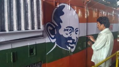 Indian Railways Paint Diesel Locomotives to Celebrate Mahatma Gandhi’s 150th Birth Anniversary, Ply 15 Trains on Mumbai-Pune Route; See Pics