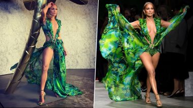 Jennifer Lopez’s Iconic Versace Jungle Dress That Inspired Google Images Gets a Revamp at Milan Fashion Week! Know About JLo’s Outfit From 2000 Grammy Awards