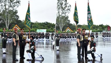 General Bipin Rawat Presents President's Colours Nishan to 29 & 30 Punjab Battalions