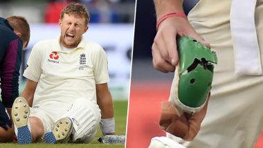 Mitchell Starc Breaks Joe Root’s Abdominal Guard During Ashes 2019 4th Test, England Skipper Hurt Post Australian Bowler’s Frightening Pace Delivery (Watch Video)