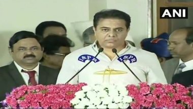 Telangana Cabinet Expansion: CM Chandrasekhar Rao’s Son KTR and Harish Rao Take Oath As Ministers