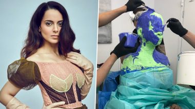 Thalaivi: Kangana Ranaut Goes through a Suffocating Prosthetics Measurement for Jayalalithaa Biopic (View Pic)