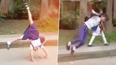 School Kids in Viral Video Somersaulting in Uniforms and Getting Lauds From Olympic Gold Medalist Nadia Comaneci Identified! Know Who They are