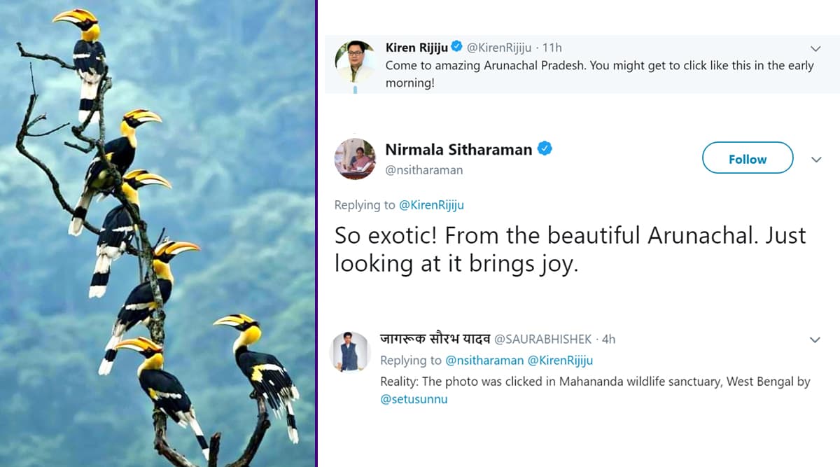 Kiren Rijiju Shares Beautiful Picture of West Bengal, Calling it Arunachal Pradesh, Nirmala Sitharaman Says Exotic; Both Get Trolled Kiren Rijiju Shares Beautiful Picture of West Bengal, Calling it Arunachal Pradesh, Nirmala Sitharaman Says Exotic; Both Get Trolled
