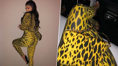 Kylie Jenner Looks Like a Burnt Marshmallow As She Flaunts Her Butt in a Versace Jumpsuit