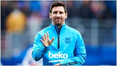 Lionel Messi Practices Flip Bottle Challenge With Son Ciro Ahead of Barcelona vs Borussia Dortmund Champions League 2019-20 (Watch Video)