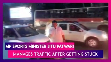Jitu Patwari, MP Sports Minister Manages Traffic After Getting Stuck In Jam