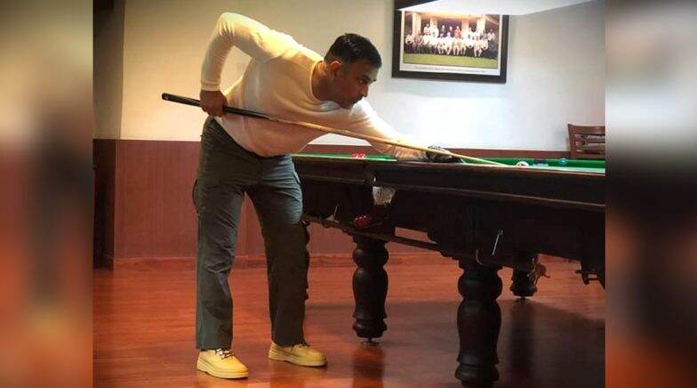 MS Dhoni Enjoys Playing Billiards at Jharkhand Cricket Stadium, See Pic
