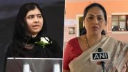 BJP Lawmaker Shobha Karandlaje Lambastes Malala Yousafzai Over Tweets on Jammu And Kashmir, Asks Her to Raise Concern For Minorities in Pakistan