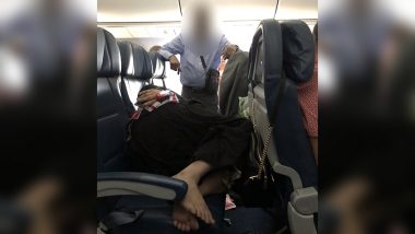 Man Stands 6 Hours on Flight to Let His Wife Sleep, Netizens Slam His Way of Showing Love (Check Viral Tweet)