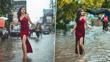 Bihar Floods: 'Mermaid in Disaster' Photoshoot in Flood-Ravaged Patna Draws Mixed Reviews As NIFT Student Poses on Waterlogged Streets, See Pics