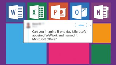 This Fun Tweet on Microsoft Acquiring WeWork Has Inspired Some 'Excel'lent Puns