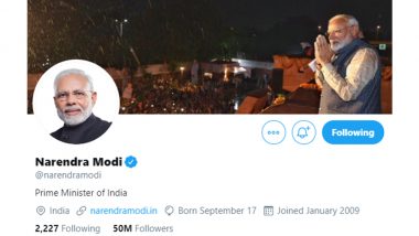 PM Narendra Modi Now The World's 3rd Most Followed Political Leader on Twitter With Over 50 Million Followers