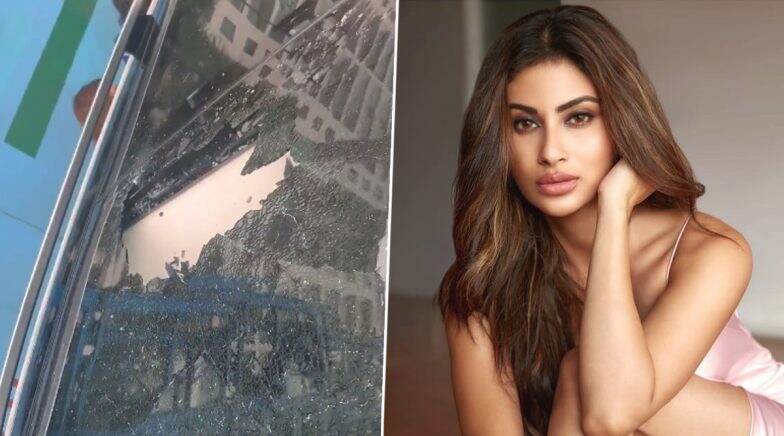 Mouni Roy Slams Mumbai Metro Officials After 'Huge Rock' Falls on Her Car Sunroof (Watch Video)