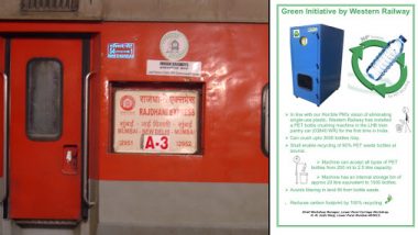 Indian Railways Install 1st Plastic Bottle Crushing Machine in Mumbai-Delhi Rajdhani Express