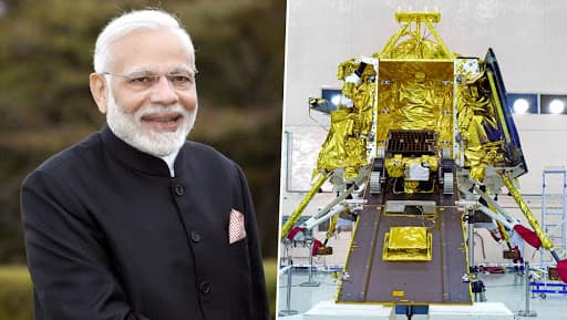 Chandrayaan 2: 'Excited' Narendra Modi Urges Citizens to Watch Moon Landing by Lander Vikram, Says Mission Will Benefit Crores of Indians Chandrayaan 2: 'Excited' Narendra Modi Urges Citizens to Watch Moon Landing by Lander Vikram, Says Mission Will Benefit Crores of Indians