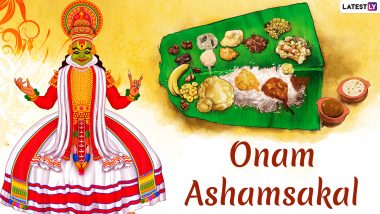 Onam Ashamsakal 2021 Images & Wishes in Malayalam for Free Download Online: Celebrate Thiruvonam With Quotes, WhatsApp Stickers, GIF Greetings and Messages