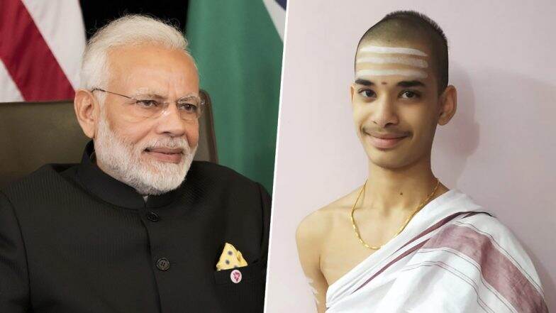 PM Narendra Modi Congratulates 16-Year-Old Priyavrata, Who Studied All Vyakarana Maha Granthas and Became Youngest to Clear Tenali Maha Pariksha PM Narendra Modi Congratulates 16-Year-Old Priyavrata, Who Studied All Vyakarana Maha Granthas and Became Youngest to Clear Tenali Maha Pariksha