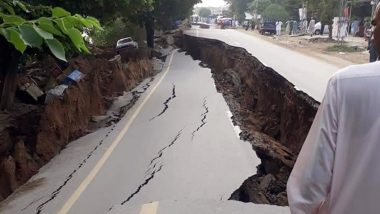 Earthquake in Pakistan: 19 Dead, Over 300 Injured After Powerful Quake Jolts PoK's Mirpur and Other Areas; Pictures Show Scale of Destruction as Roads Cave in, Vehicles Overturned