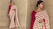 Priyanka Chopra in a White and Red Polkadot Saree Is Perfect Inspiration for What to Wear on Navratri 2019 Day 2