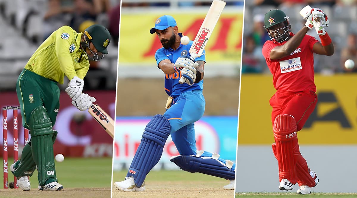 Cricket Week Recap: Virat Kohli and Quinton De Kock's Match-Winning Knocks and Hamilton Masakadza's Perfect Goodbye, A Look at Finest Individual Performances Cricket Week Recap: Virat Kohli and Quinton De Kock's Match-Winning Knocks and Hamilton Masakadza's Perfect Goodbye, A Look at Finest Individual Performances