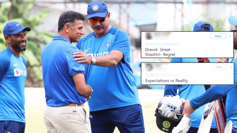 BCCI Shares Ravi Shastri and Rahul Dravid’s Photo, Twitterati Mercilessly Troll Them for Calling Team India Head Coach ‘Great’