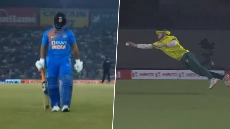 Rishabh Pant Gets Trolled for Poor Show, David Miller Earns Praises for Stunning Catch to Dismiss Shikhar Dhawan during IND vs SA 2nd T20I 2019