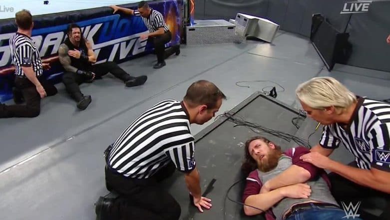 WWE SmackDown Sept 3, 2019 Results and Highlights: Roman Reigns & Daniel Bryan Attacked by Erick Rowans, Elias & Chad Gable Qualifies for the Semi-Final of King of The Ring (View Pics & Videos) WWE SmackDown Sept 3, 2019 Results and Highlights: Roman Reigns & Daniel Bryan Attacked by Erick Rowans, Elias & Chad Gable Qualifies for the Semi-Final of King of The Ring (View Pics & Videos)