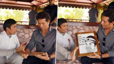 Onam 2019: Sachin Tendulkar Wishes Everyone on Auspicious Festival With Motivating Post on Twitter, Shares Photo With Special Sketch Artist From Kerala