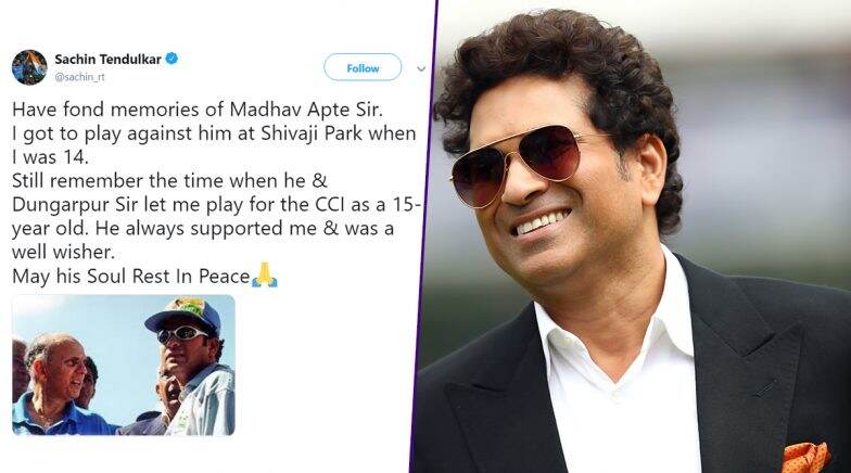 Sachin Tendulkar Pays Tribute to Late Madhav Apte With a Heartfelt Post on Twitter